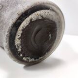 Stunning Postmodern Brown Hand-Molded Scavo Glass Vase, Italy