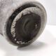 Stunning Postmodern Brown Hand-Molded Scavo Glass Vase, Italy