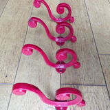 Set 4 enamelled cast iron hooks