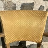 Paire de fauteuils bridge jaunes