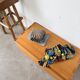 Brutalist wood shell sculpture box 1900