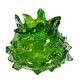 Vase à boutons en verre transparent et vert par Jan Beranek, République tchèque
