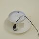 Grande lampe / applique en métal blanc crème vintage circa 1980 Allemagne