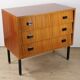 Vintage wood and metal chest of drawers, 1960