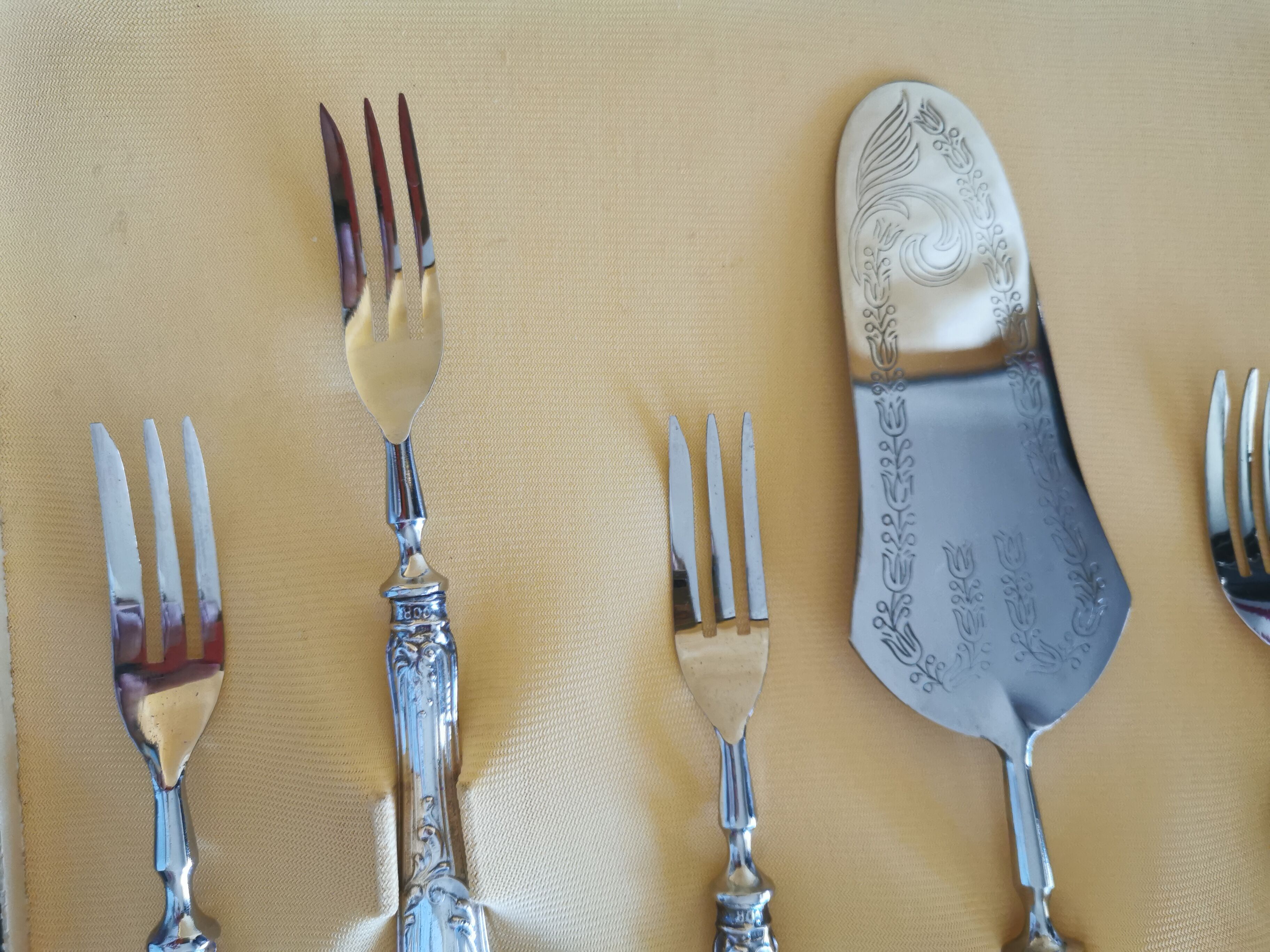 Dessert set (forks and spoons) - 800 silver