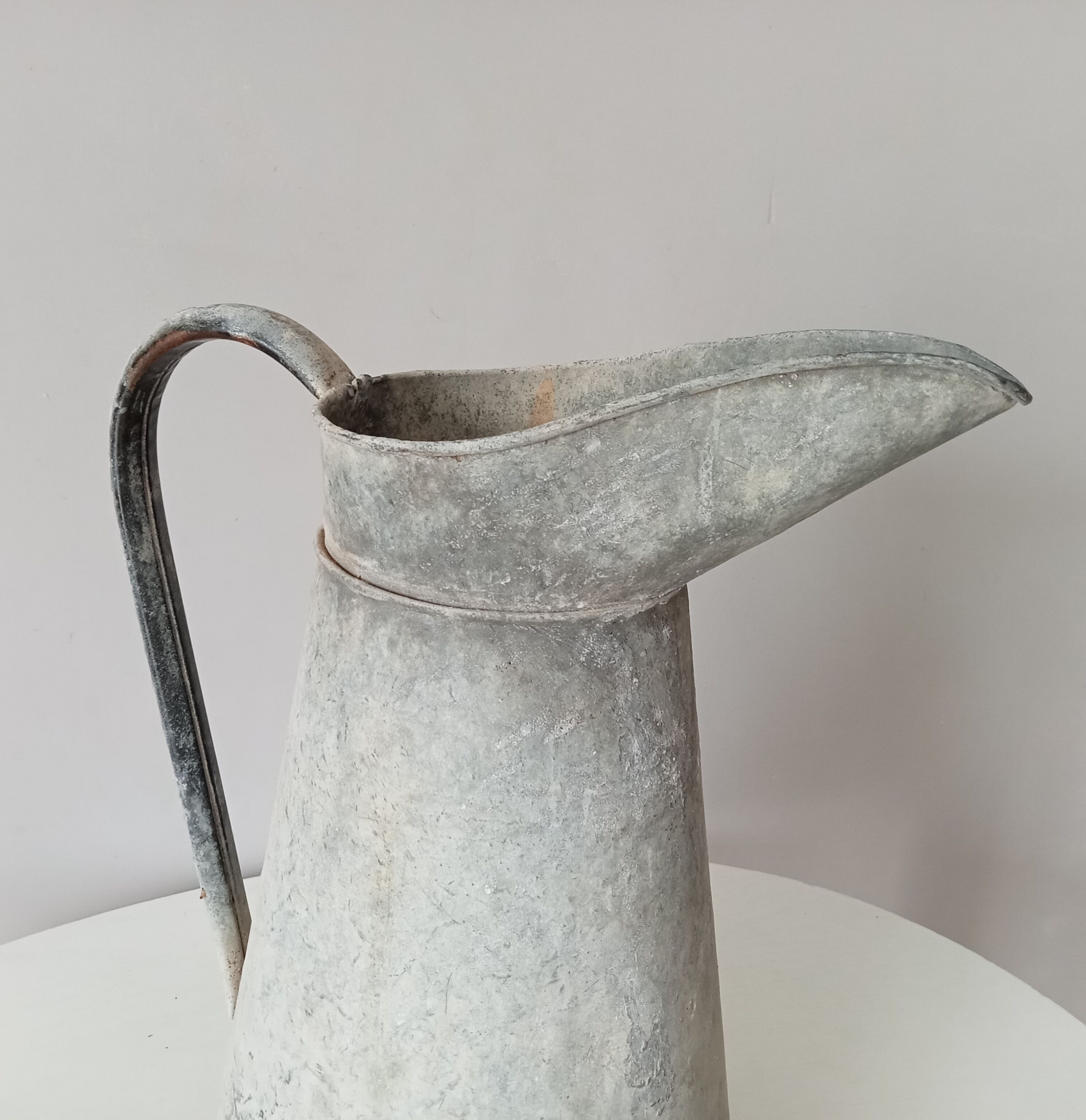 Antique zinc water pitcher