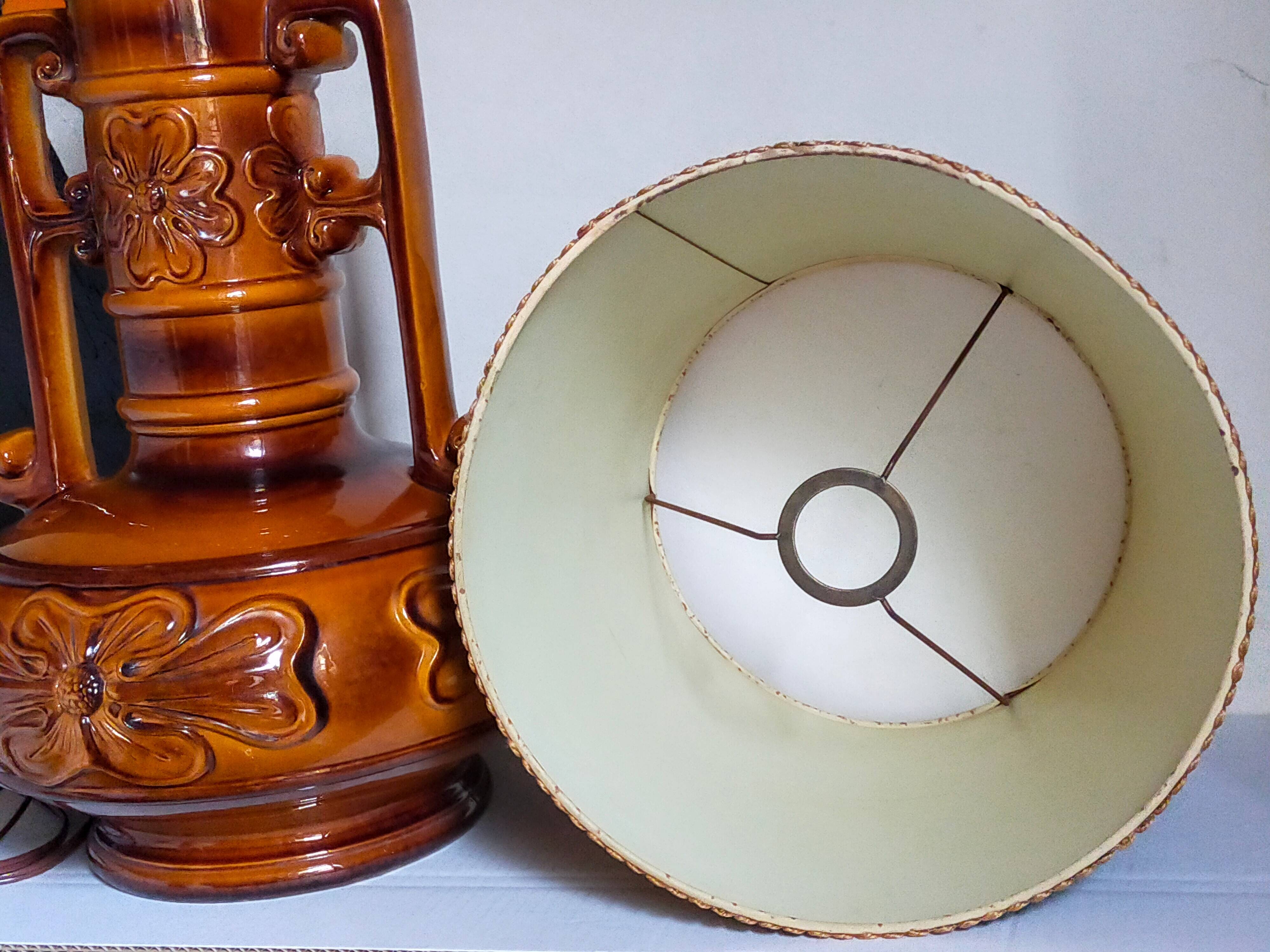 West germany ceramic floor lamp 70s