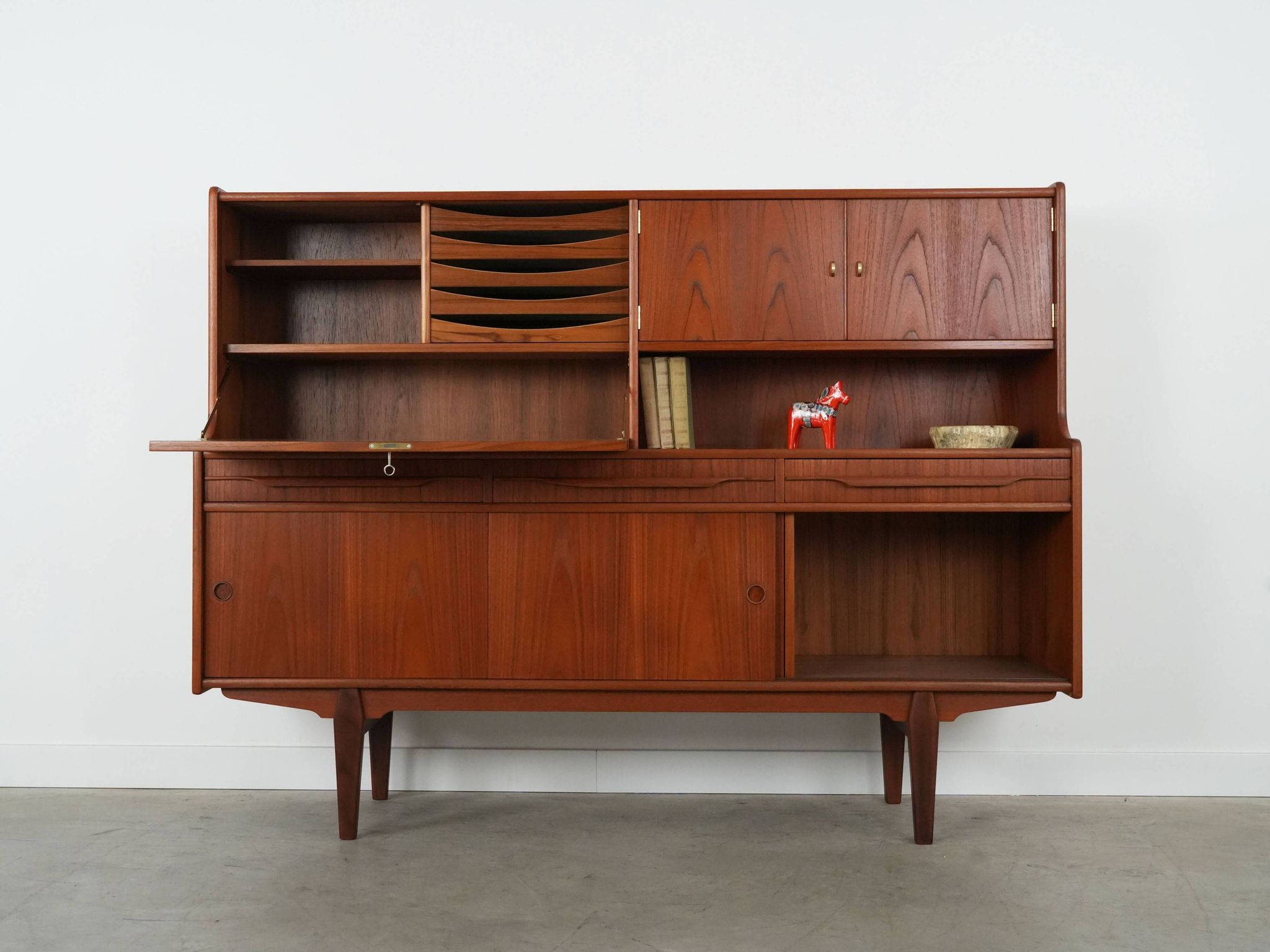 Teak highboard, Danish design, 1960s, production: Denmark