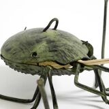 Beautiful Italian Mid Century Modern "Spider" wall lamp made of metal