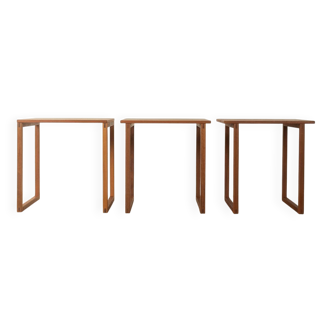 "The Cube" nesting tables by Kai Kristiansen for Vildbjerg Møbelfabrik, 1960s