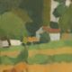 Mid Century Swedish Oil on Canvas – “Village” by Richard Björklund