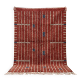 Authentic natural wool rug with traditional coloured patterns 2/3 m