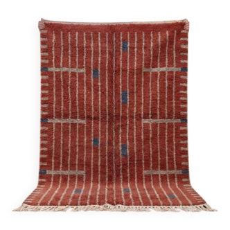 Authentic natural wool rug with traditional coloured patterns 2/3 m