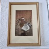 Original Large Size Signed Painting Frame and Hand Painted Duck