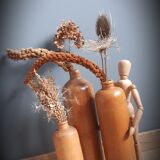 Trio de bouteilles en grès