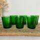 6 verres texturés verts Arcoroc Sierra vintage