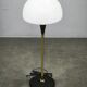 1960s Lidokov Space Age Brass and Opaline Glass Floor Lamp