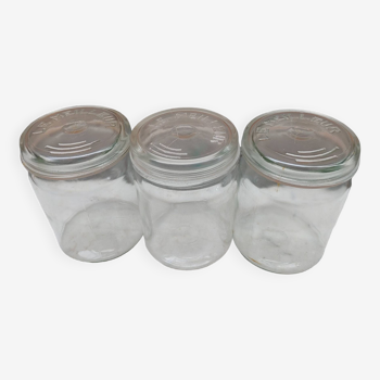 3 old jars the best, glass jars with lids 1 liter