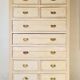 Craft furniture haberdashery - tall patinated chest of drawers - XXL chest of drawers