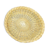 Round wicker tray