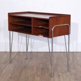 Scandinavian vintage console in teak and chrome 1970