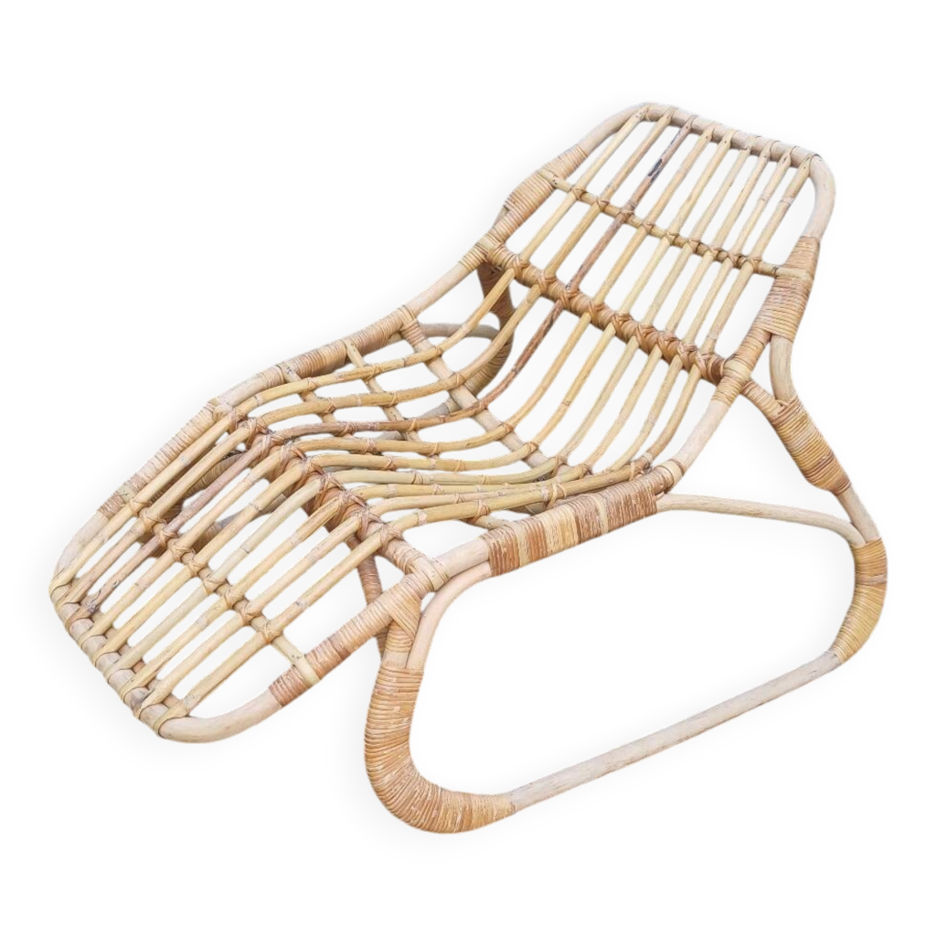 Chaise Longue Rotin Vintagenull