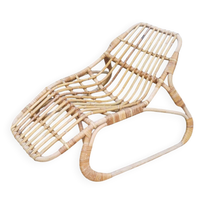 Fauteuil,  chaise longue rotin Ikea vintage