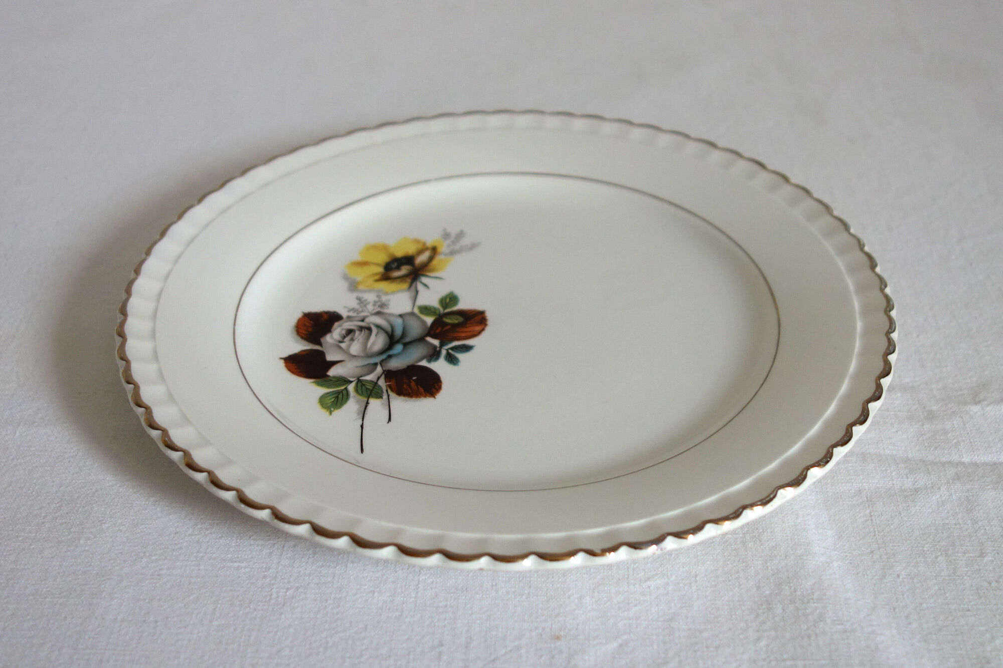 Set of 6 dessert plates Digoin model Veronese, 50s