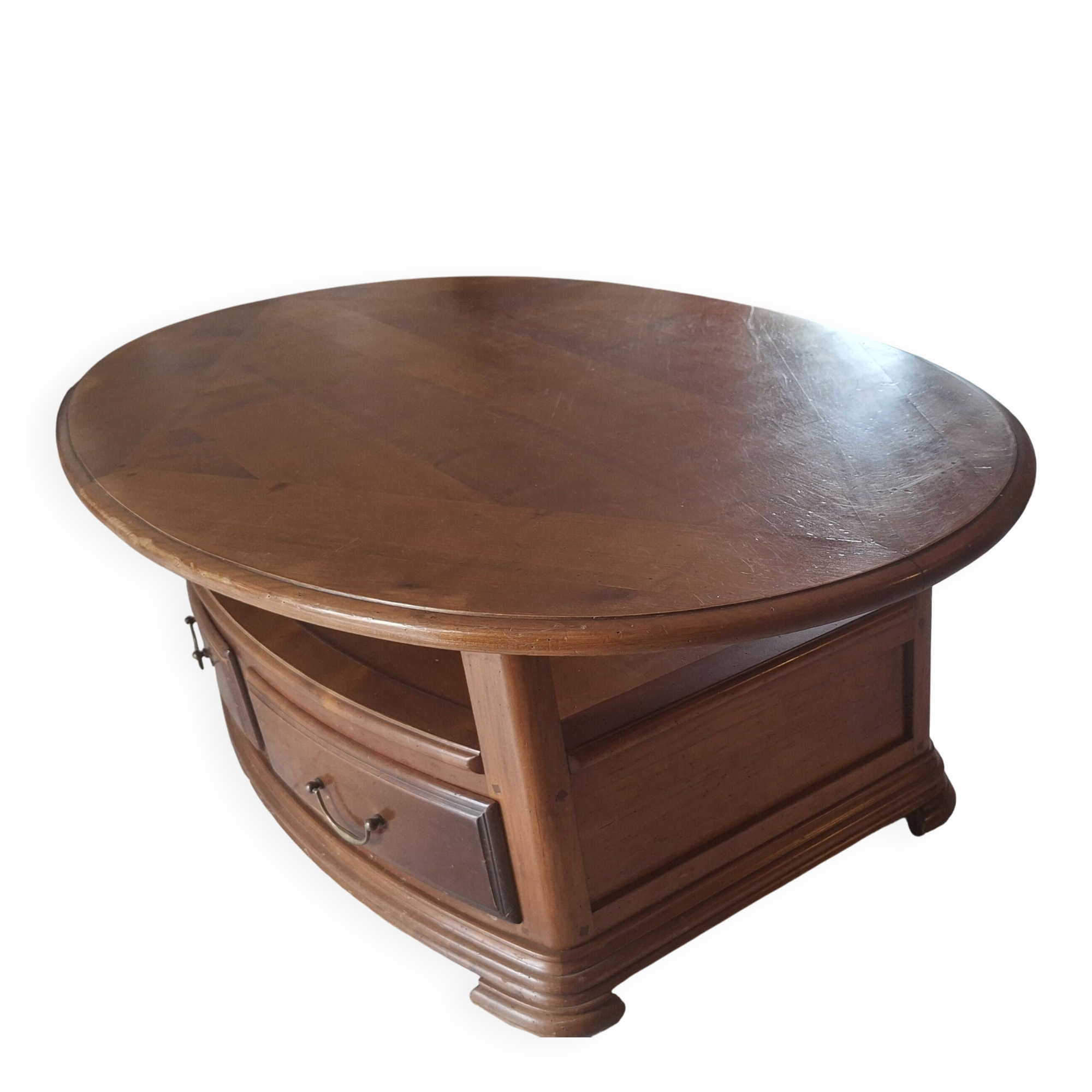 Table de salon merisier massif