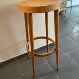 Tabouret de bar en hêtre clair estampillé Baumann