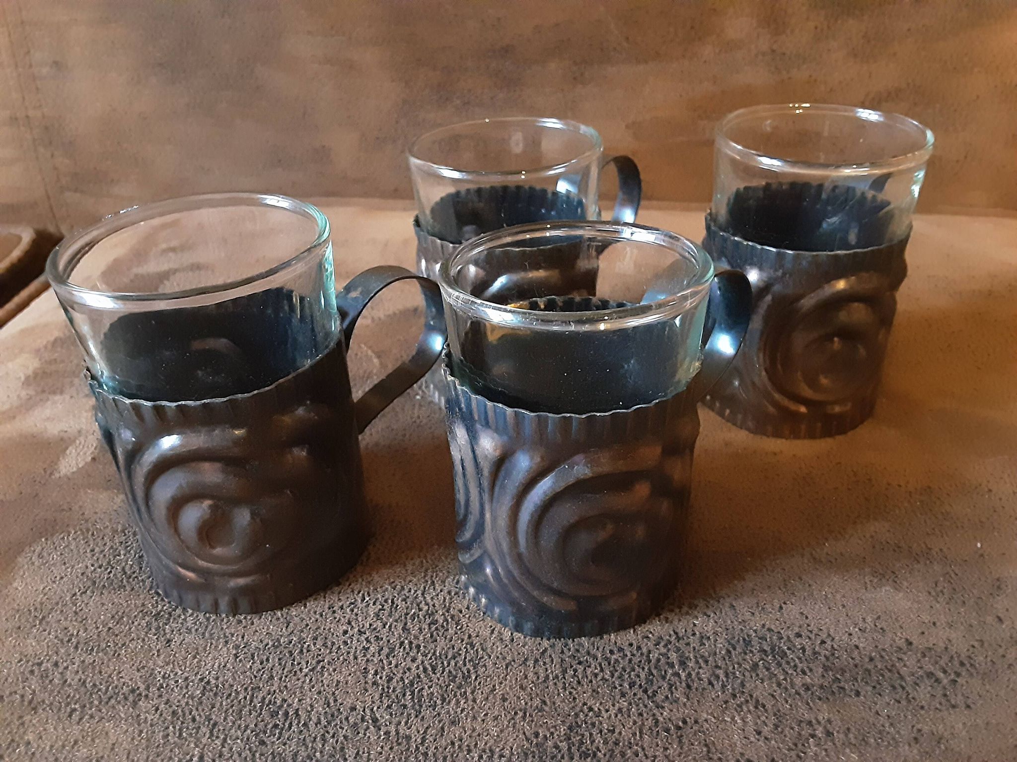 Set of 4 original digestive glasses
