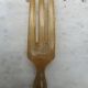 Art Nouveau salad servers in horn and silver metal