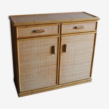 Rattan chest of drawers