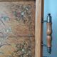 OLD ART NOUVEAU VARNISHED WOODEN TRAY WITH PAINTED DECORATION