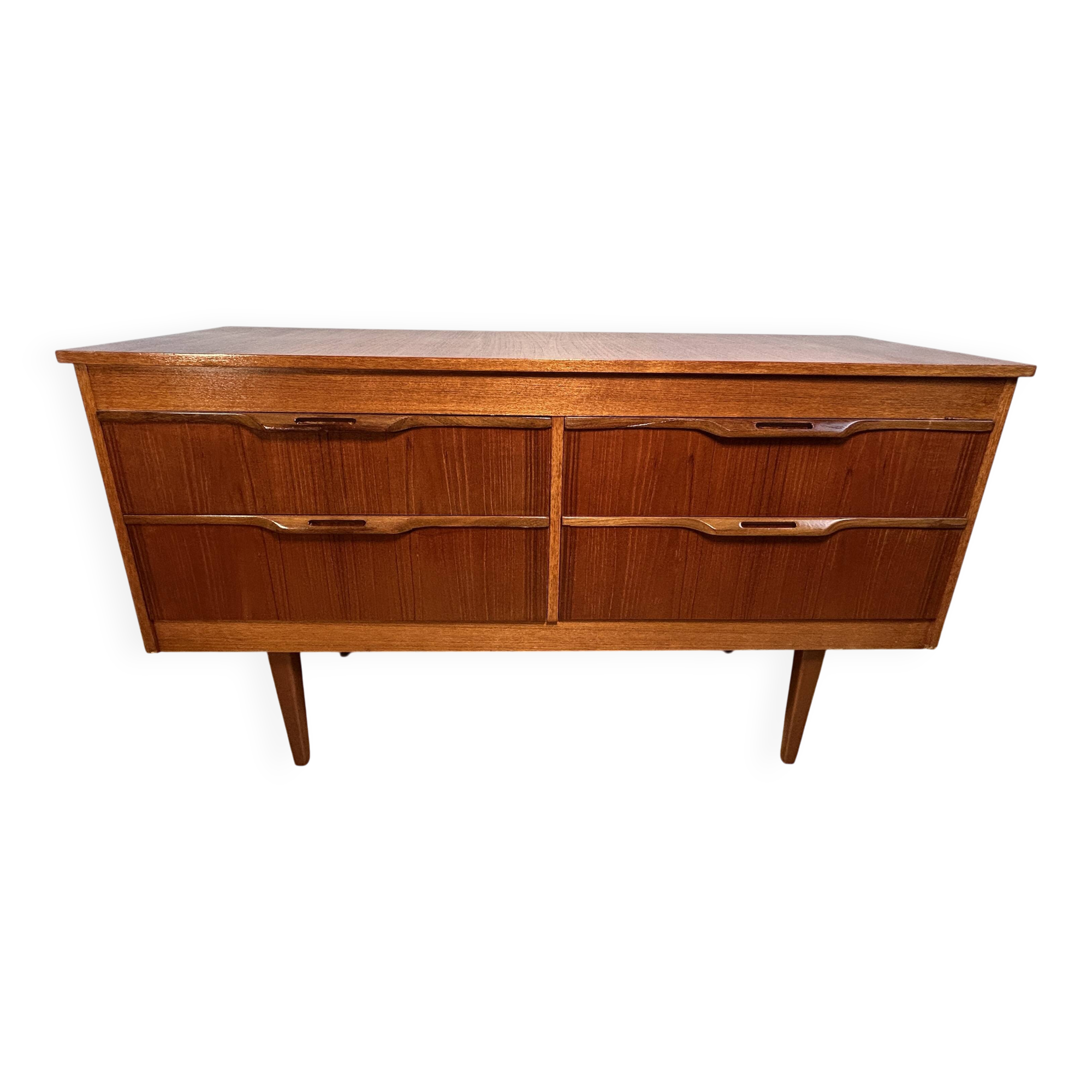 Mid-Century Retro Vintage Teak Four-Drawer Sideboard by Stonehill – 1960