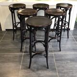 Série de 6 tabourets de bistrot