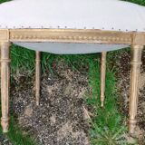Banquette ancienne style louis xvi avec ses deux chaises