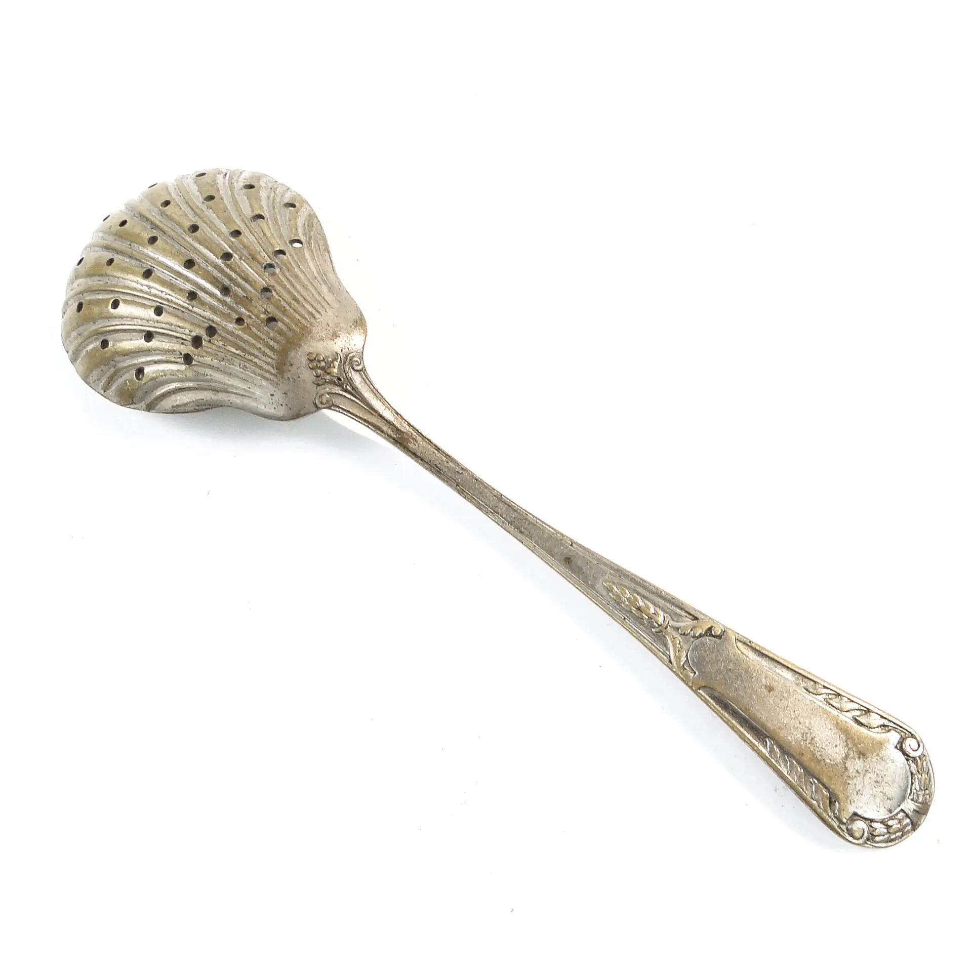 Absinthe spoon, silver-plated brass, Germany, early 20th century