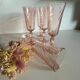 6 Rosaline Twisted Pink Champagne Flutes