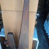 Totem Brutalist sculpture, solid wood on base