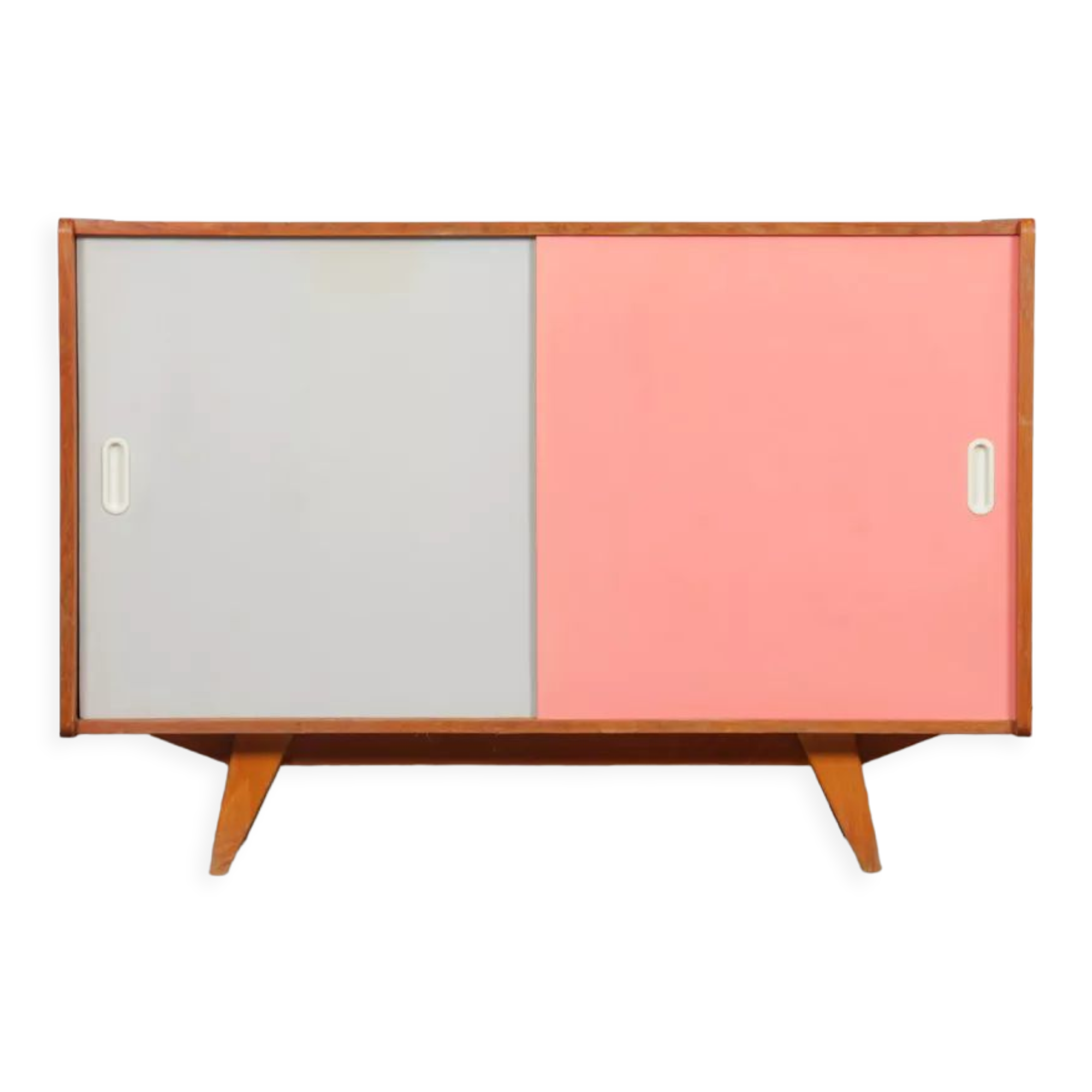 Pink and white chest of drawers by Jiri Jiroutek, model U-452 circa 1960