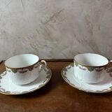 Paire de déjeuner en porcelaine