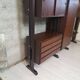 Libreria modulare terra altezza regolabile vintage anni 70, dadi en ottone