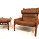 Arne Norell Inca chair with ottoman for Norell AB