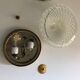 Ceiling lamp silver brass and glass 1950