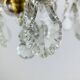 Palme & Walter chandelier, crystal and brass pendants, 1970s