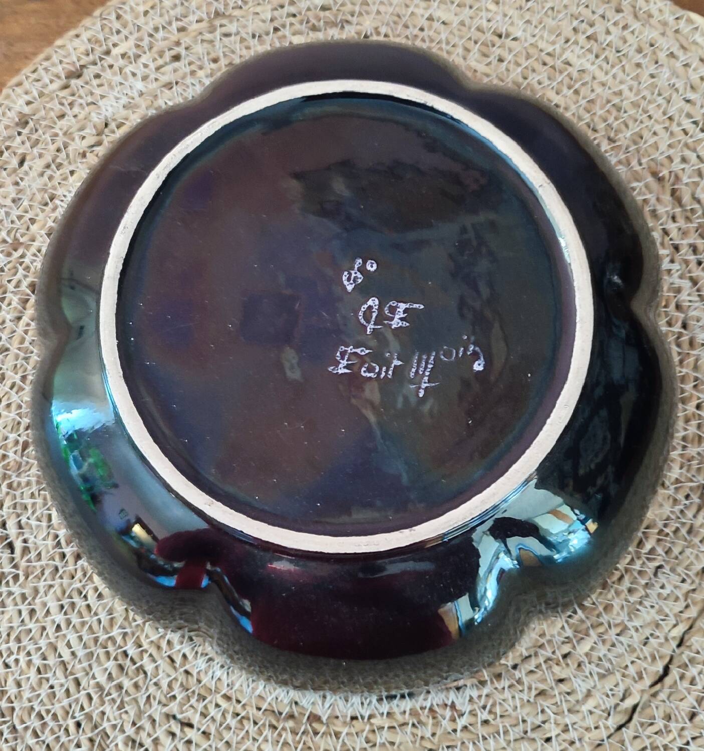 Salad bowl signed G. Fourmaintraux