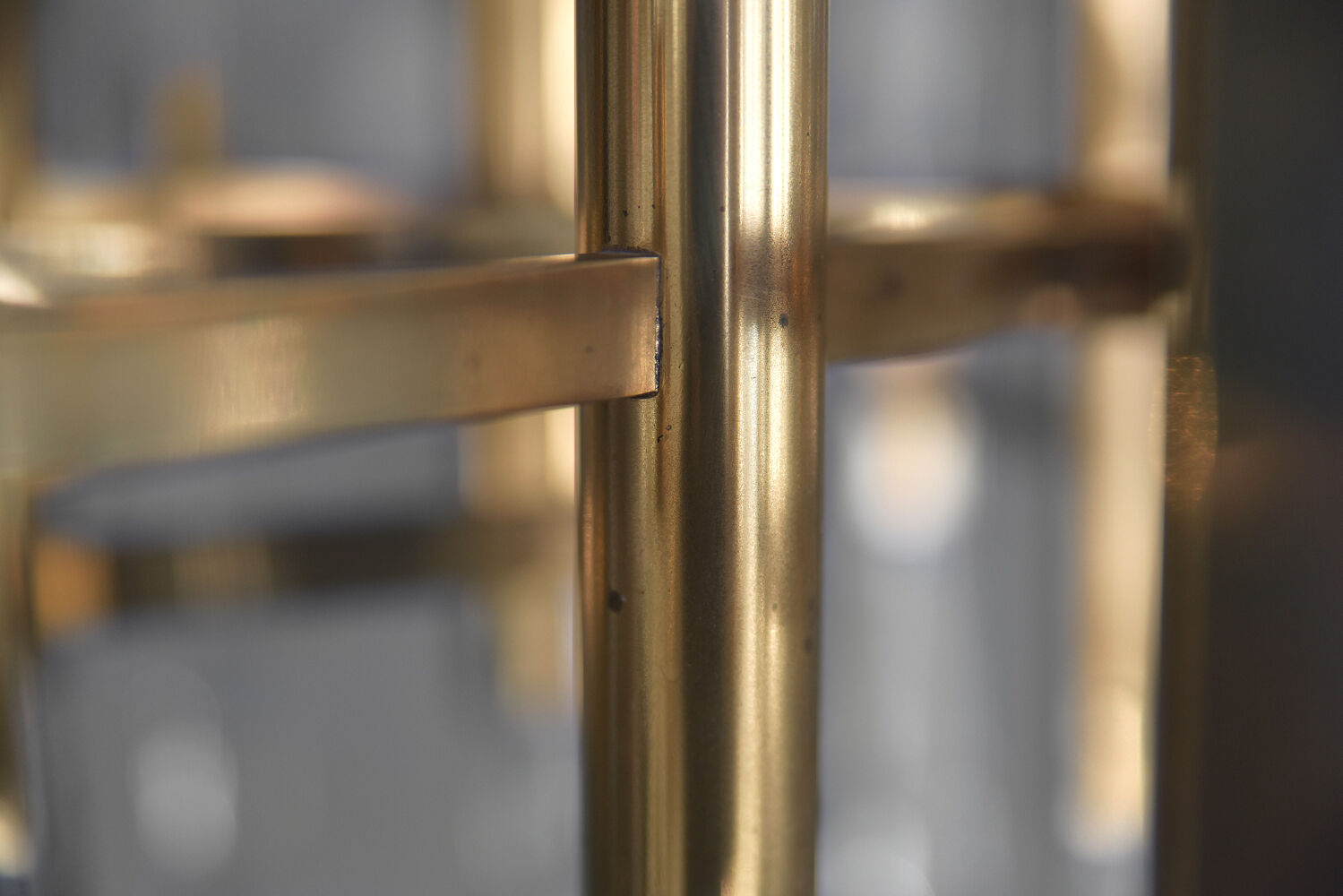 Italian brass chandelier with glass icicles from Sciolari, 1970