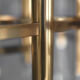 Italian brass chandelier with glass icicles from Sciolari, 1970