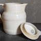 Covered pitcher in porcelain fire of Grigny XIXth stamped P.Precious